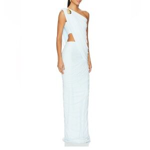 REVOLVE Aurora Gown in baby blue / Deme by Gabriella / One-Shoulder Dress